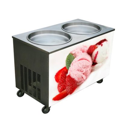 Máquina de helado frito de 2 planchas redondas - Imagen 2