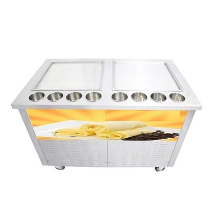 Máquina de helado frito 2 planchas redondas + 8 topineras - Imagen 2