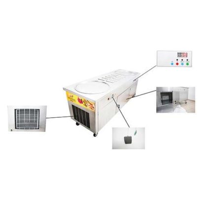 Máquina de helado frito 2 planchas redondas +10 topineras - Imagen 3
