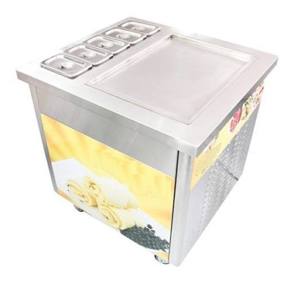Máquina de helado frito de 1 plancha cuadrada + 5 topineras - Imagen 2